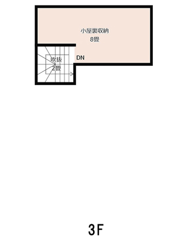 カナエルハウス 高山市下岡本町モデルハウス 3階間取り